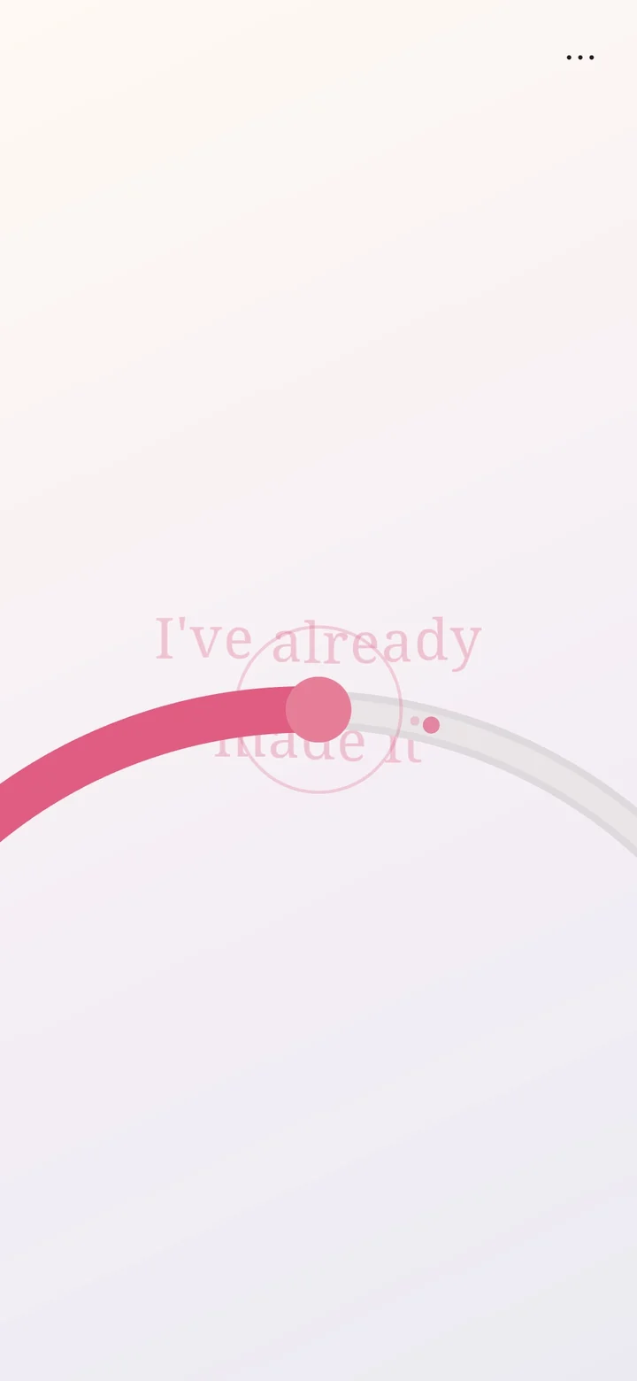 A pink flowing path being traced around an affirmation.